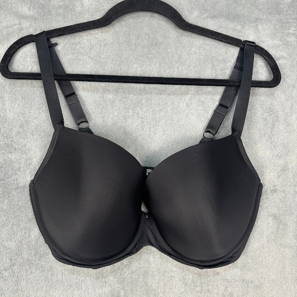 Cleo Panache Faith Moulded Plunge Bra Womens 36GG Black Underwire Convertible